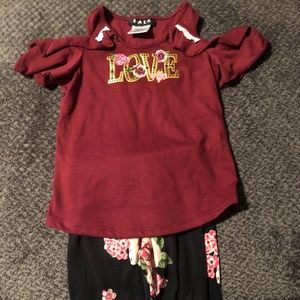 ✨ NEW LISTING ✨ Girl Flower Love 2-Piece Set